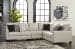 Hallenberg - Fog - 4 Pc. - Left Arm Facing Loveseat 3 Pc Sectional, Ottoman