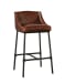 Bar Stool - Iron Pipe - Dark Brown