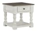 Havalance - White / Gray - Square End Table