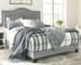 Jerary - Gray - King Upholstered Bed - Camelback-style Tufted Headboard