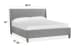 Lindon - Complete Queen Gray Upholstered Island Bed - Belgian Wheat