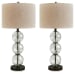 Airbal - Clear / Black - Glass Table Lamp (Set of 2)
