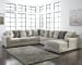 Ardsley - Pewter - 5 Pc. - Right Arm Facing Corner Chaise with Sofa 4 Pc Sectional, Ottoman