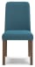 Lyncott - Blue / Brown - Dining Uph Side Chair (Set of 2)