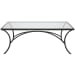 Alayna - Metal & Glass Coffee Table - Black
