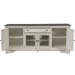 Magnolia Manor - Entertainment TV Stand - White - Glass Doors