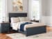 Landocken - Brown / Blue - Queen Panel Bed