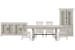 Bronwyn - Extendable Rectangular Dining Table With 4 Side Chairs, Buffet And Dining Cabinet - Alabaster