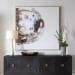 Moon Landing - Hand Painted Abstract Art - Black / Brown / Gold / Gray / White