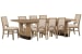 Tristan - Extendable Trestle Dining Table With 8 Side Chairs - Swiss Coffee / Beige