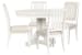 Willowbrook - Extendable 48" Round Dining Table With 2 Side Chairs And 2 Upholstered Side Chairs - Egg Shell White