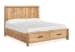 Laramie - Complete King Panel Storage Bed - Honey Wheat