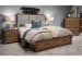 Laurel Ridge - Queen Upholstered Panel Bed - Brown / Gray