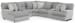 Abraxas - 6 Piece Power Reclining Sectional With Lay-Back Chaise And 1 Lay-Flat Reclining Seat (LSF Chaise) - Moonstruck