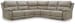 Narwhal Place - Pebble - 5-Piece Power Reclining Sectional