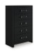 Maeling - Five Drawer Chest - Black