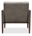 Carverdale - Leather Club Chair With Wood Frame - Gray