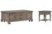 Lancaster - Lift Top Storage Cocktail Table With End Table - Dovetail Gray