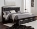 Kaydell - Black - King Upholstered Panel Bed with 2 Storage Drawers