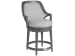 Appellation - Upholstered Swivel Counter Stool - Gray
