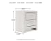 Altyra - White - Two Drawer Night Stand