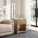 Dovander - Rectangular End Table - White / Natural