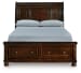 Porter - Queen Sleigh Storage Bed - Rustic Brown