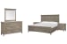 Paxton Place - King Panel Storage Bed, 2 Nightstands And Drawer Dresser With Landscape Mirror - Dovetail Gray
