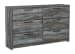 Baystorm - Gray - Full Panel Bed With 4 Storage Drawers - 9 Pc. - Dresser, Mirror, Full Bed, 2 Nightstands