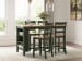Gesthaven - Natural / Green - 5 Pc. - Rectangular Dining Room Counter Table, 4  Barstools