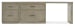Linville Falls - 96" Desk With Small File, Lateral File And Leg - Gray