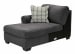 Ambee - Slate - Left Arm Facing Chaise 3 Pc Sectional