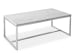 Esme - Rectangular Cocktail Table With 2 Rectangular End Tables And Sofa Table - White Marble And Brushed Nickel