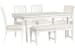Willowbrook - Extendable Rectangular Dining Table With 2 Side Chairs, 2 Upholstered Side Chairs And Upholstered Bench - Egg Shell White