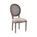 Renton - Side Chair - Dark Brown / Beige
