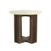 Aspen - Round End Table - Distressed Brown/Antique White