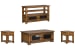 Chesterfield - Lift Top Storage Caster Cocktail Table With 2 End Tables And Sofa Table - Farmhouse Timber