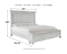 Kanwyn - Whitewash - Queen Panel Bed With Storage Bench
