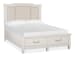 Willowbrook - Queen Panel Upholstered Storage Bed With 2 Nightstands - Egg Shell White