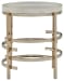 Montiflyn - White/gold Finish - Round End Table