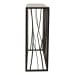 Reed - Travertine Console Table - Black & Light Brown