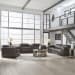Deacon - Sofa With Loveseat & Recliner - Boston Charcoal Leather