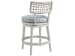 Seabrook - Swivel Counter Stool - White / Light Blue