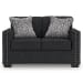 Jasmine Peaks - Loveseat - Coal