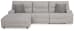 Acklen Place - Pewter - 3-Piece Power Reclining Sectional With LAF Power Reclining Back Chaise