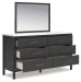 Cadmori - Black / White - Dresser and Mirror