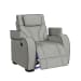 Blitz - Motion Recliner With LED - Simba Taupe And Black Welt