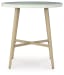 Seton Creek - Beige - Round Bar Table With Umbrella Option