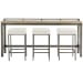 Curated - Mitchell Console Table with 3 Stools - Dark Brown