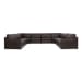 Thurlow - U Shaped Modular Sectional With Arms - Espresso Brown